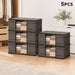 Foldable Clothes Storage Organizer Bags with Clear Window, Set of 5