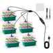 Seed Starter Kit with Grow Lights, 5 Trays with Humidity Domes and Timer