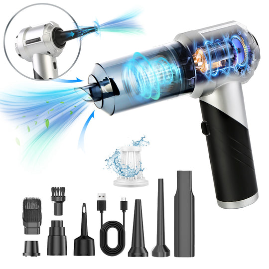 Cordless Air Duster and Handheld Vacuum, 20000Pa Brushless, Rechargeable