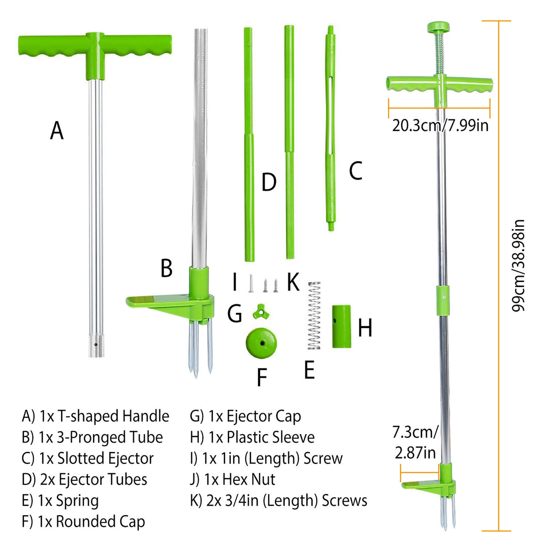 Stand-Up Weed Puller with Foot Pedal and 3-Prong Steel Claw