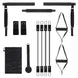 Portable Pilates Bar Fitness Kit with Resistance Bands, 100 lb Home Workout Set