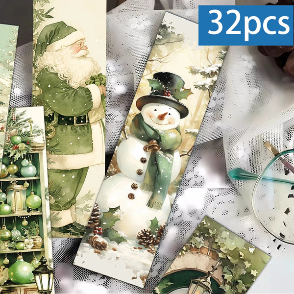 Christmas Woodland Bookmarks - 32 Pack Holiday Reading Bookmarks