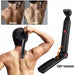 Rechargeable Back Hair Shaver for Men with Folding Long Handle and 2 Heads