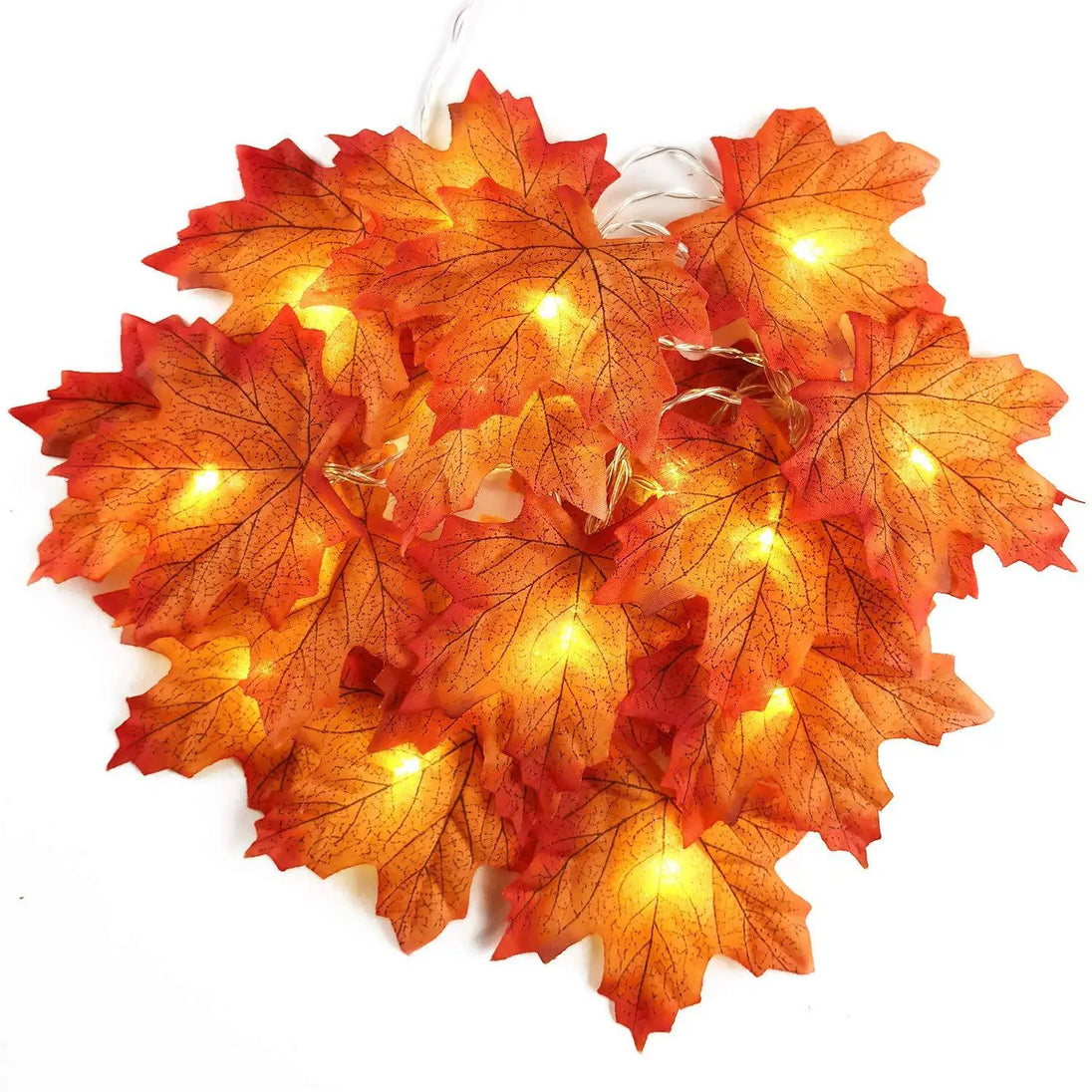 Christmas Maple Leaves LED String Lights, 2M 10-LED (USB Powered)
