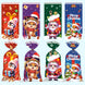 Christmas Cellophane Goody Bags Assortment, 50-Pack, 4 Holiday Designs