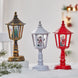 Lighted Musical Snow Globe Lantern, LED Light-Up Holiday Lamp with Swirling Snow, 8in Tabletop Decor