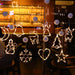 LED Snowflake Window Hanging Light, Warm White Battery Operated Christmas Decoration with Suction Cup
