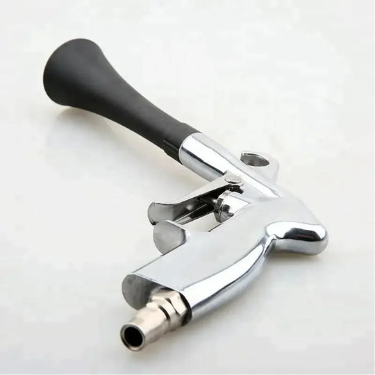 Air Blow Cleaning Gun for Car Interior Detailing, Aluminum Body with Funnel Nozzle