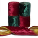 Christmas Velvet Wired Ribbon, Green, 3 Yards x 6.3cm
