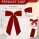 Red Velvet Christmas Tree Bows, 12 Pack, 4.7 in Bow Ornaments with Tie-On Straps