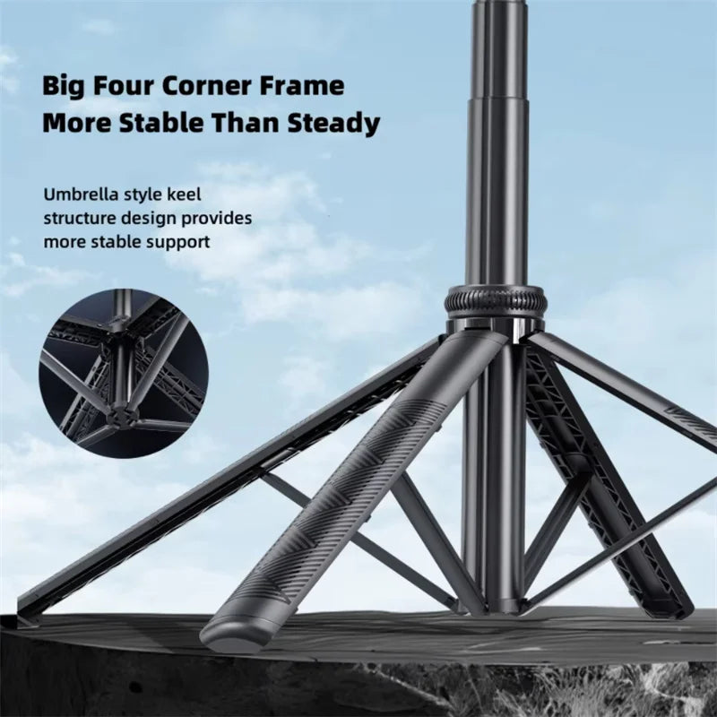 AI Face-Tracking Phone Stabilizer and Tripod, 360° Auto Rotation, 1.63 m