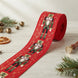 Nutcracker Print Wired Edge Christmas Ribbon, Red & Gold, 5 Meters