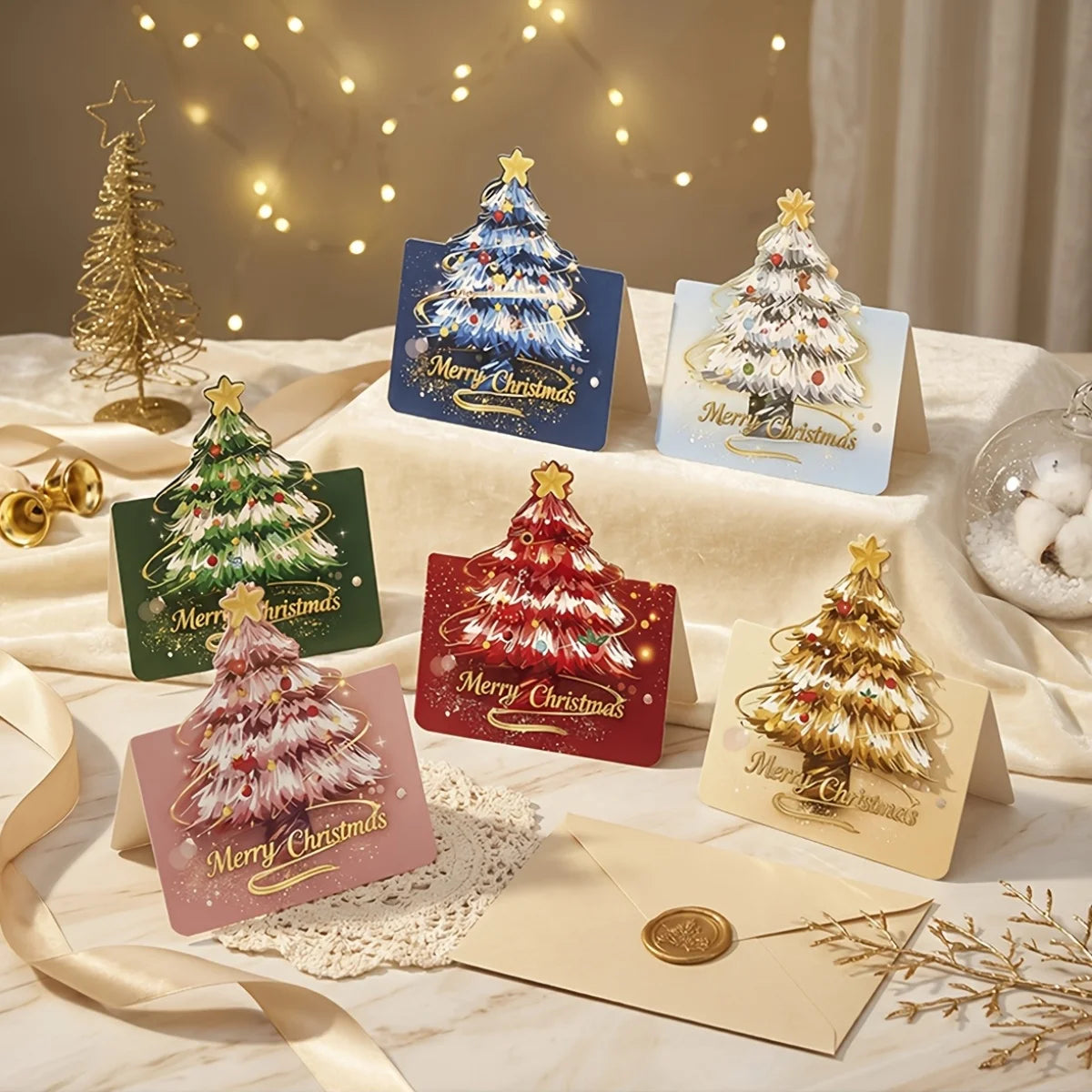 Christmas 3D Pop-Up Greeting Cards with Envelopes, 12 Pack
