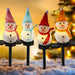 Solar Christmas Snowman Stake Light, Outdoor Lighted Snowman for Yard and Pathway, Red Hat