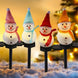 Solar Christmas Snowman Stake Light, Outdoor Lighted Snowman for Yard and Pathway, Red Hat