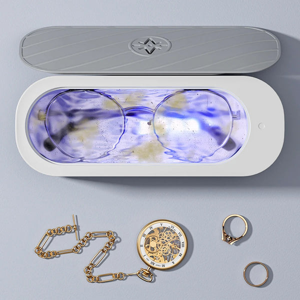 Portable Rechargeable Jewelry and Eyeglass Cleaning Bath for Travel and Everyday Carry