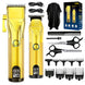Cordless Hair Clipper and T-Blade Trimmer Set with 8 Guide Combs, USB-C Rechargeable