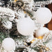 6-Piece Glitter White Christmas Ball Ornaments, 6 cm (2.36 in)