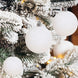 6-Piece Glitter White Christmas Ball Ornaments, 6 cm (2.36 in)