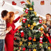 Mini Christmas Stockings, 36 Pack, 5.5 in Silverware Holders and Tree Ornaments, Red with Snowflake