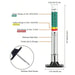 Car Tire Tread Depth Checker with Color-Coded Scale and Pocket Clip