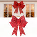 24-Inch Red Pre-Lit LED Christmas Bow, Outdoor Holiday Decoration