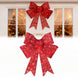24-Inch Red Pre-Lit LED Christmas Bow, Outdoor Holiday Decoration