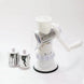 Rotary Cheese Grater with 3 Stainless Steel Drums and Suction Base