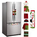 Christmas Snowman Appliance Handle Covers, Set of 3 for Refrigerator, Oven and Microwave