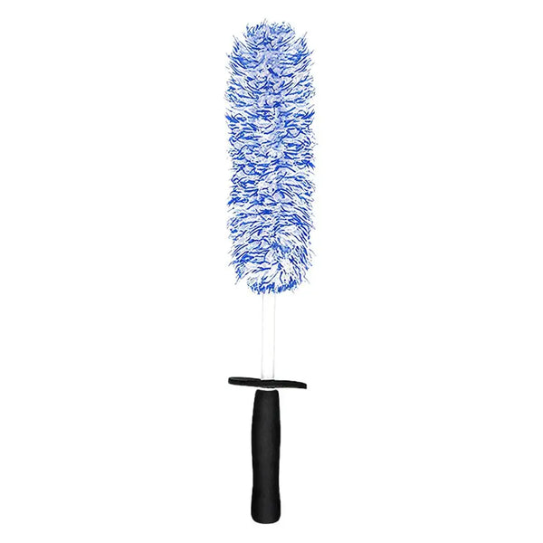 Long Microfiber Car Wheel Brush for Deep Rims, 17 in with Handle Guard