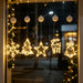 LED Suction Cup Christmas Tree Window Light, Warm Glow Battery Operated Holiday Decoration