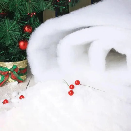 Christmas Snow Blanket Roll, 6.6 x 4.9 ft Artificial Snow Cover for Village Displays and Tree Base
