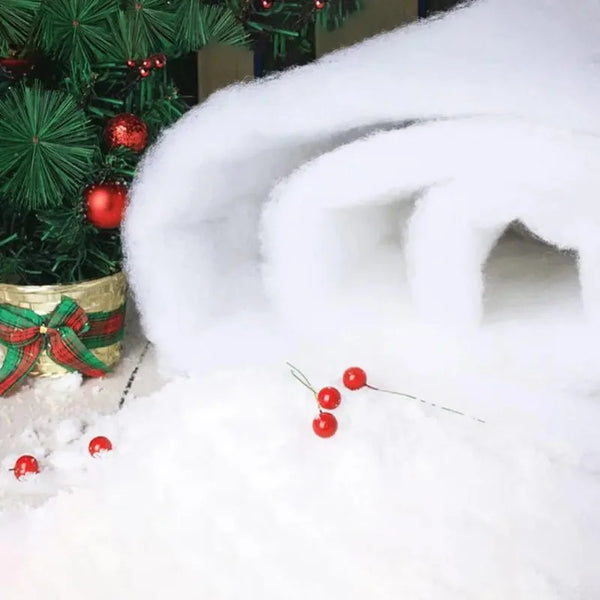 Christmas Snow Blanket Roll, 6.6 x 4.9 ft Artificial Snow Cover for Village Displays and Tree Base