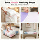 Cube Compression Storage Bags for Travel and Closet, No Pump Needed, Set of 4 Large