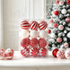 24-Piece Red & White Christmas Ball Ornament Set, 6cm (2.36 in)