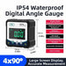 Magnetic Digital Angle Gauge Inclinometer, 4x90° with Backlit LCD