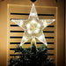 Lighted Star Christmas Tree Topper, 5.9 in Clear Star with Warm White LEDs, Battery Operated