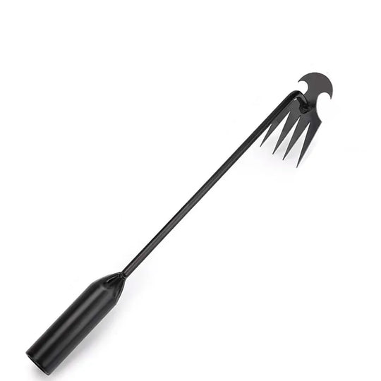 Garden Hand Weeder with 4-Tooth Steel Claw for Pulling Weeds by the Root