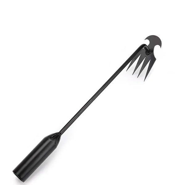 Garden Hand Weeder with 4-Tooth Steel Claw for Pulling Weeds by the Root