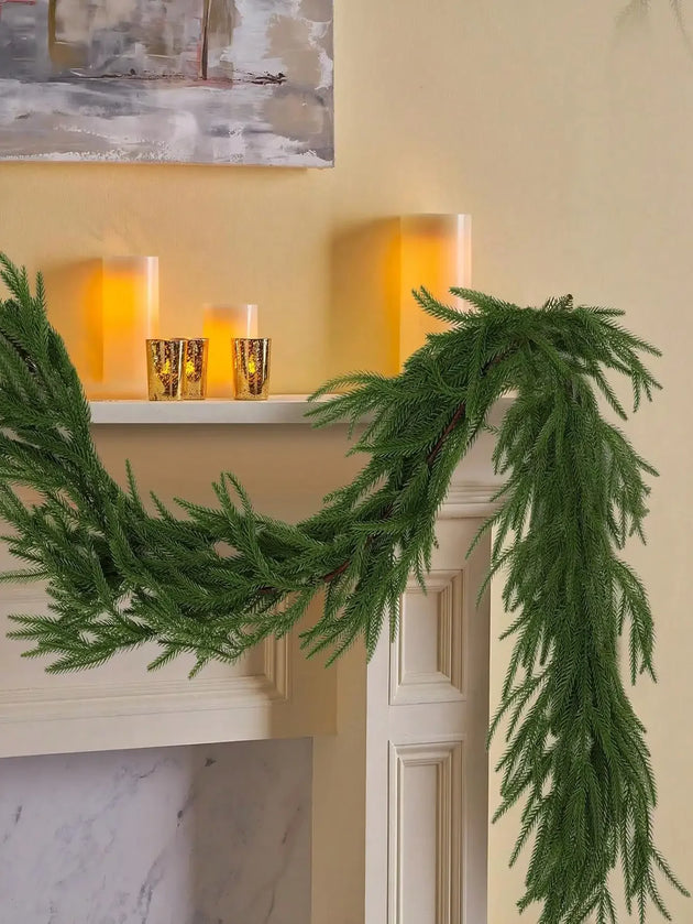 72-Inch Real Touch Norfolk Pine Christmas Garland