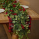 Real Touch Cedar & Pine Christmas Garland with Red Berries, 5.9 ft (180 cm)