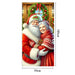 Santa and Mrs. Claus Christmas Door Cover, 73 x 35 in Front Door Banner