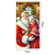 Santa and Mrs. Claus Christmas Door Cover, 73 x 35 in Front Door Banner