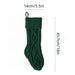 18-Inch Cable Knit Christmas Stocking, Red