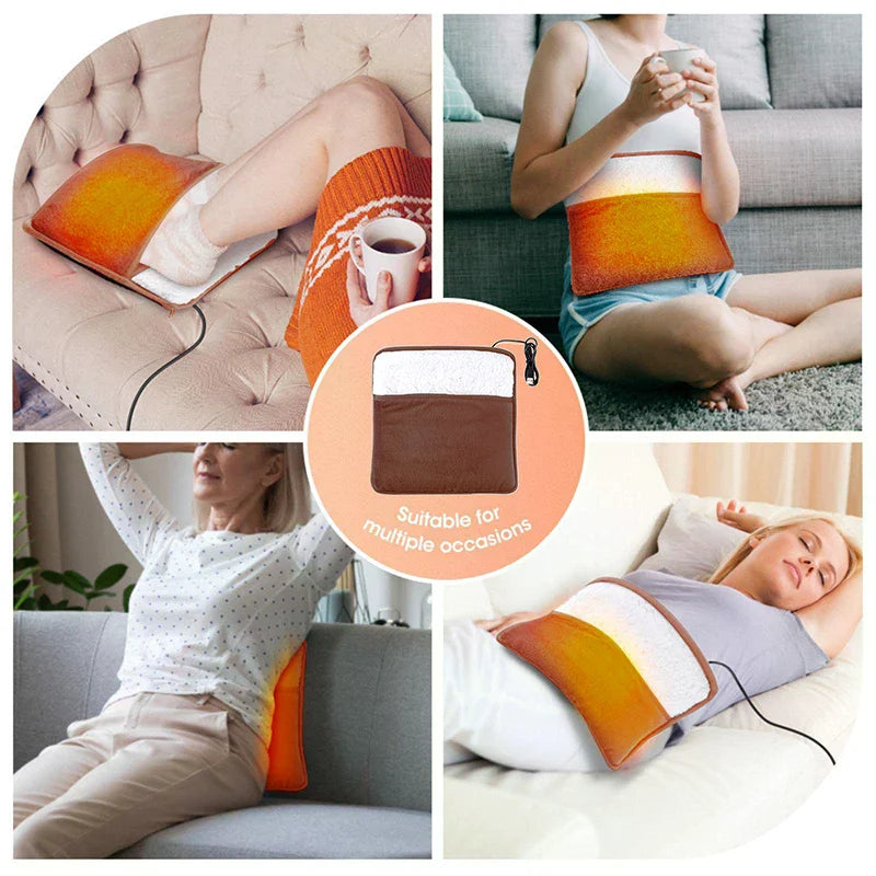Christmas Gift Plush Heated Foot Warmer Pad - Sherpa-Lined Foot Pocket