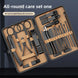24-Piece Manicure and Pedicure Nail Clipper Set in Folding Travel Case