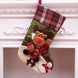 Christmas Stocking, 18 in Large Plaid Cuff Stocking with 3D Plush Reindeer, Fireplace and Mantel Decoration