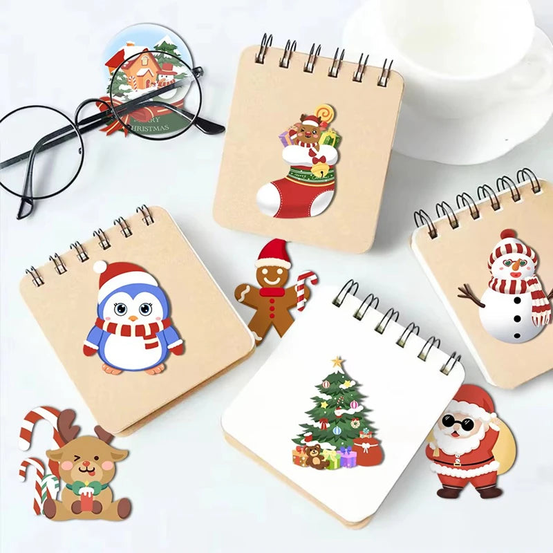 Christmas Make-a-Face Puzzle Stickers, 16 Sheets, Kids DIY Craft