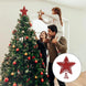 Red Glitter Star Christmas Tree Topper, 10 in with Coil Base