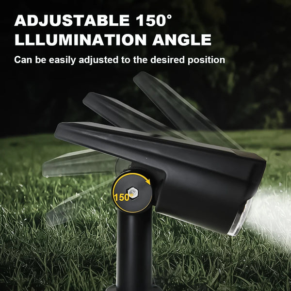 Solar Garden Spotlight with Color-Changing LEDs, Stake or Wall Mount